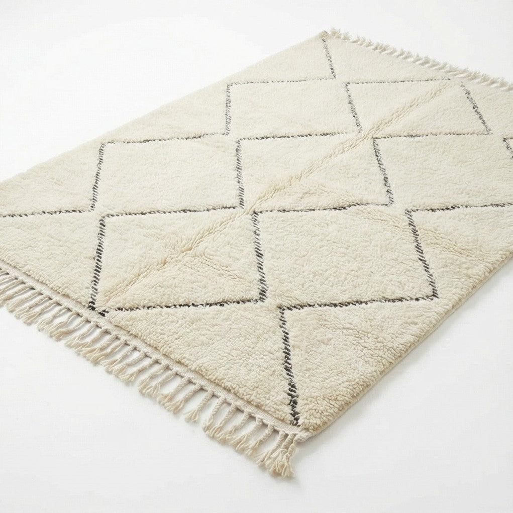 Tapis marocain en laine à losanges HAJI