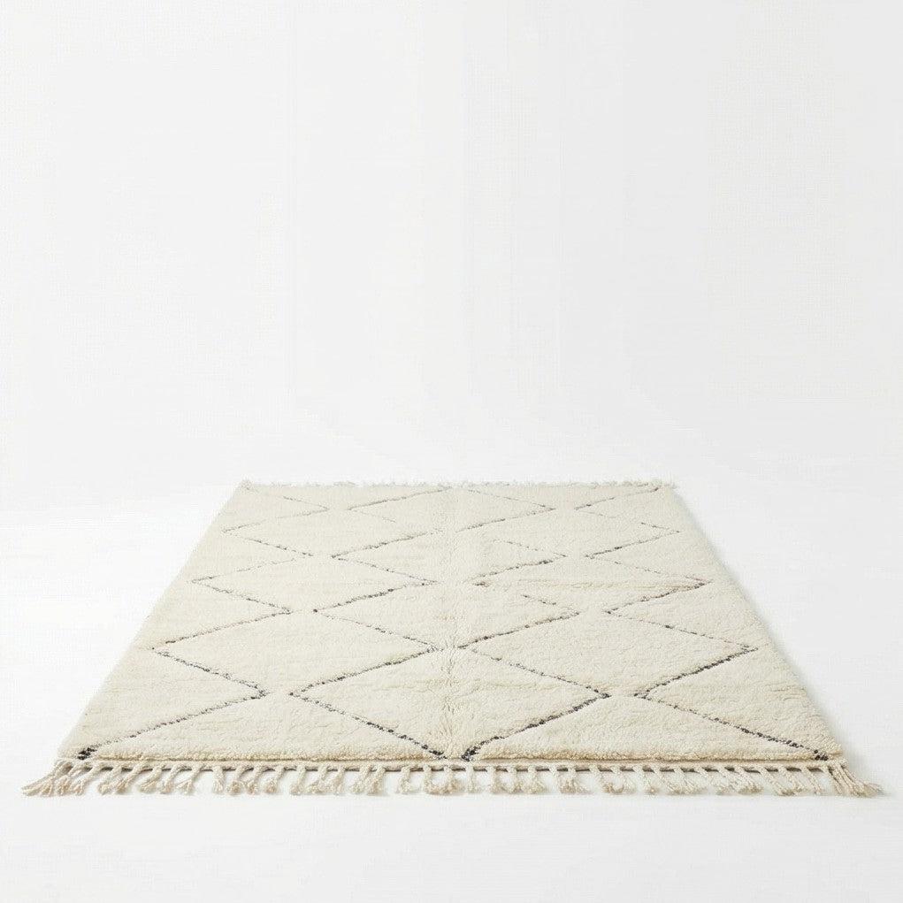 Tapis marocain en laine à losanges HAJI