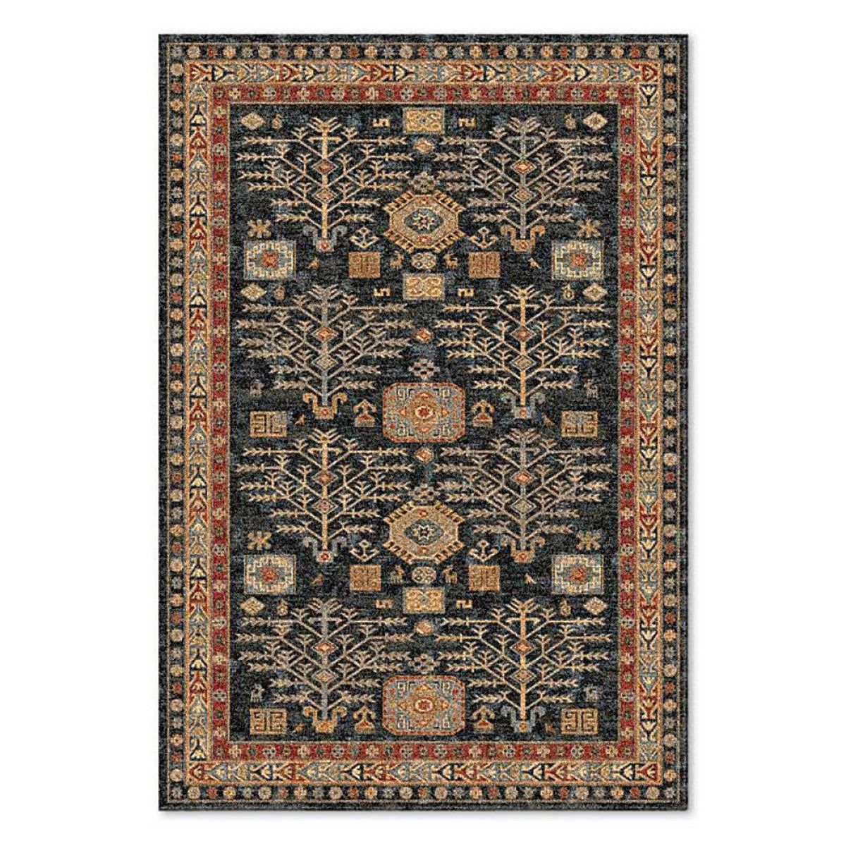 Grand Tapis Ancien En Laine Fait Main – Runner Floral Oriental 172x115cm – Hamedan