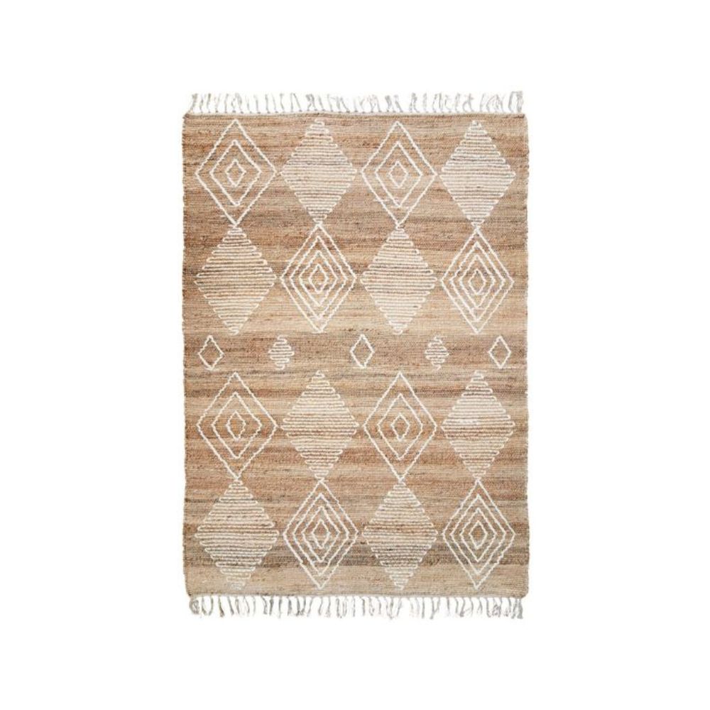 Tapis style berbère en jute naturel