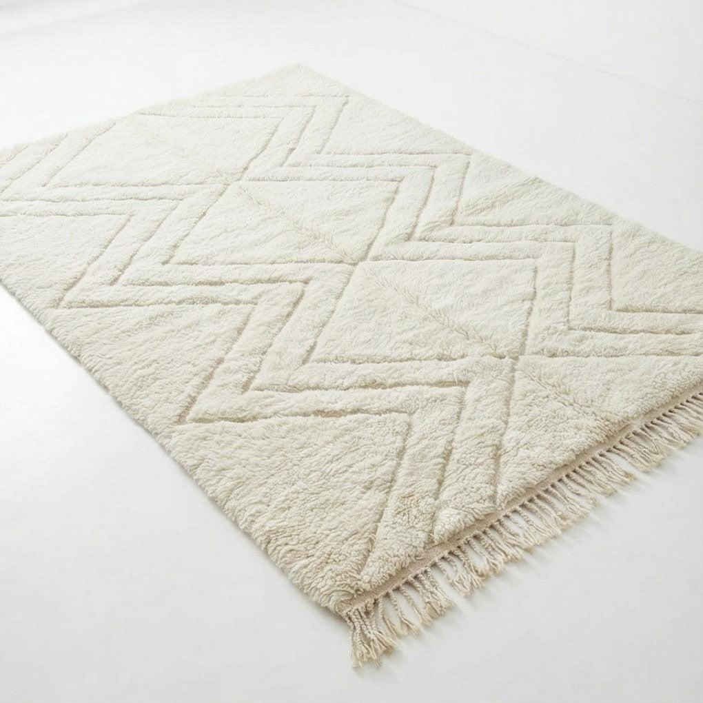 Tapis marocain abstrait épuré Chama