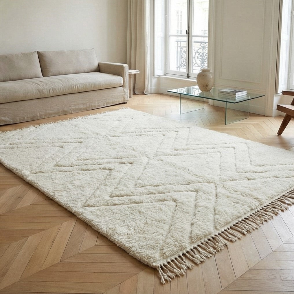 Tapis marocain abstrait épuré Chama