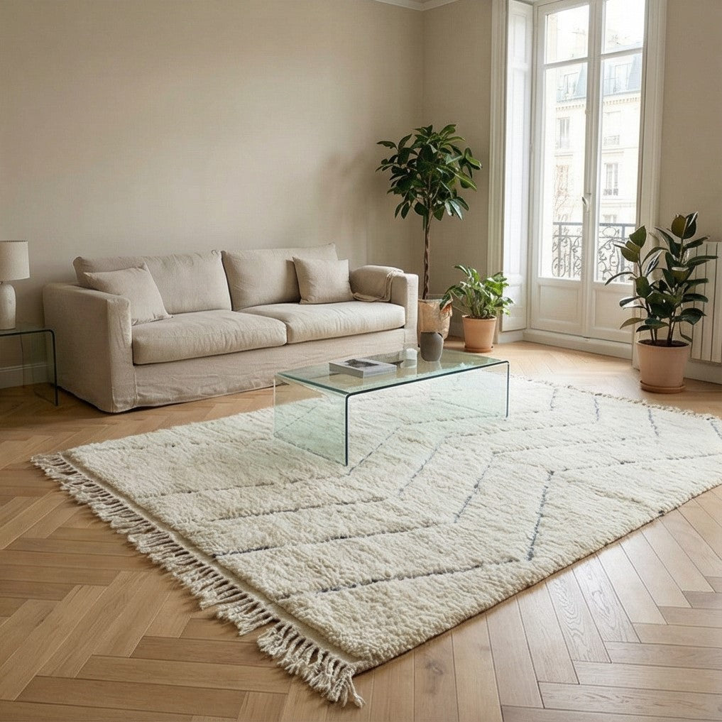 Grand tapis berbère zigzag 200x300 cm