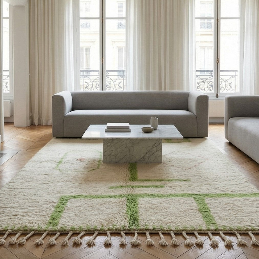 Tapis berbère ton vert Azilal