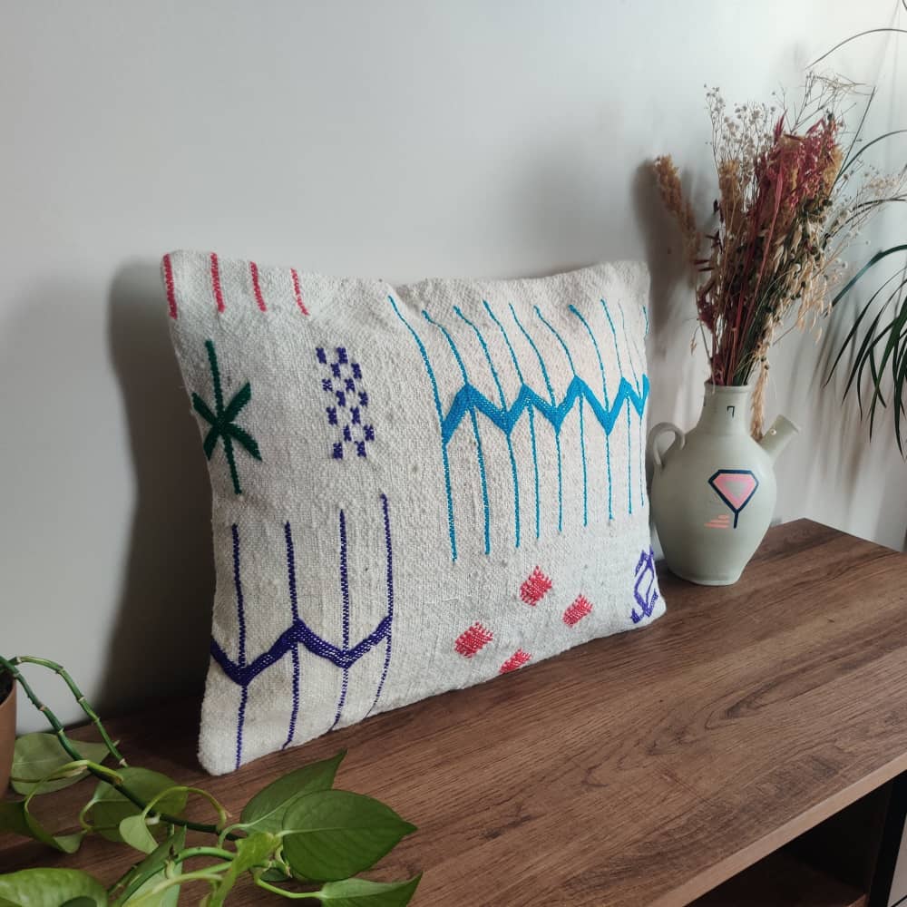 Coussin marocain Mosaïque de Couleurs | MAZIR