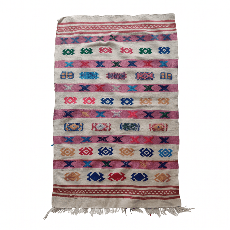Tapis berbère multicolore kilim 90x140 cm