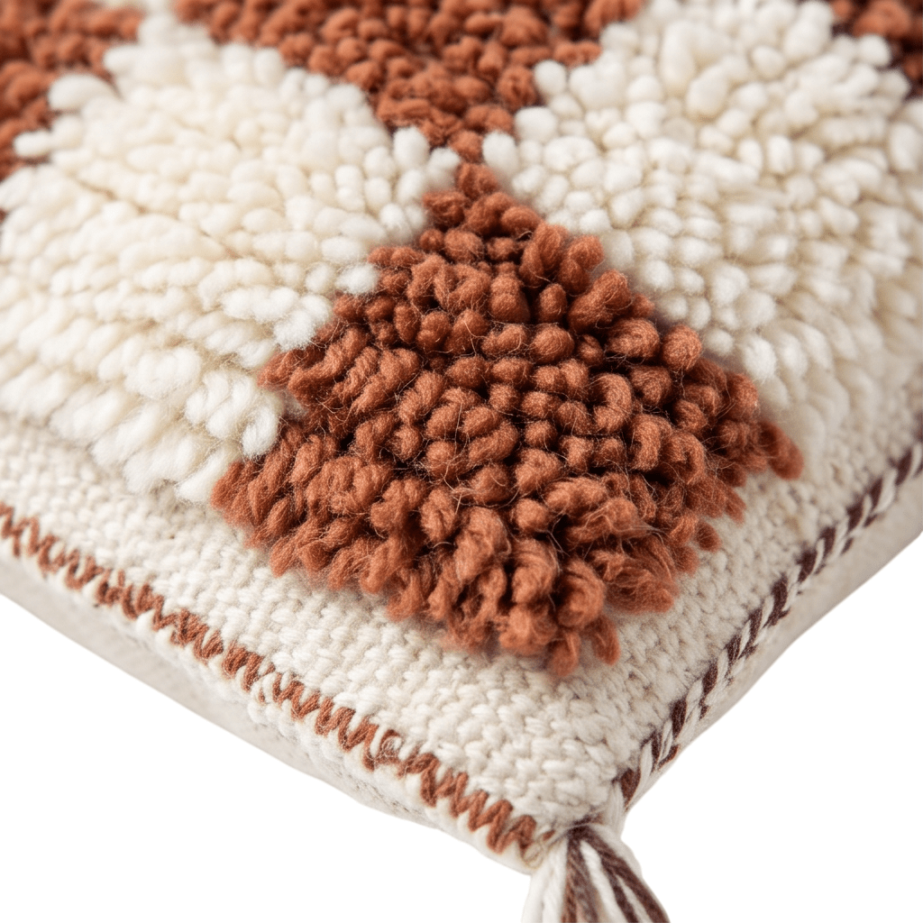 Coussin berbère damier marron