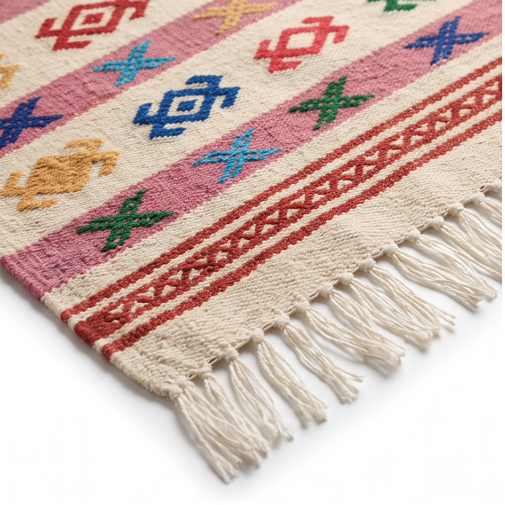 Tapis berbère multicolore kilim 90x140 cm