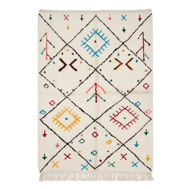Tapis berbère symboles berbères multicolores