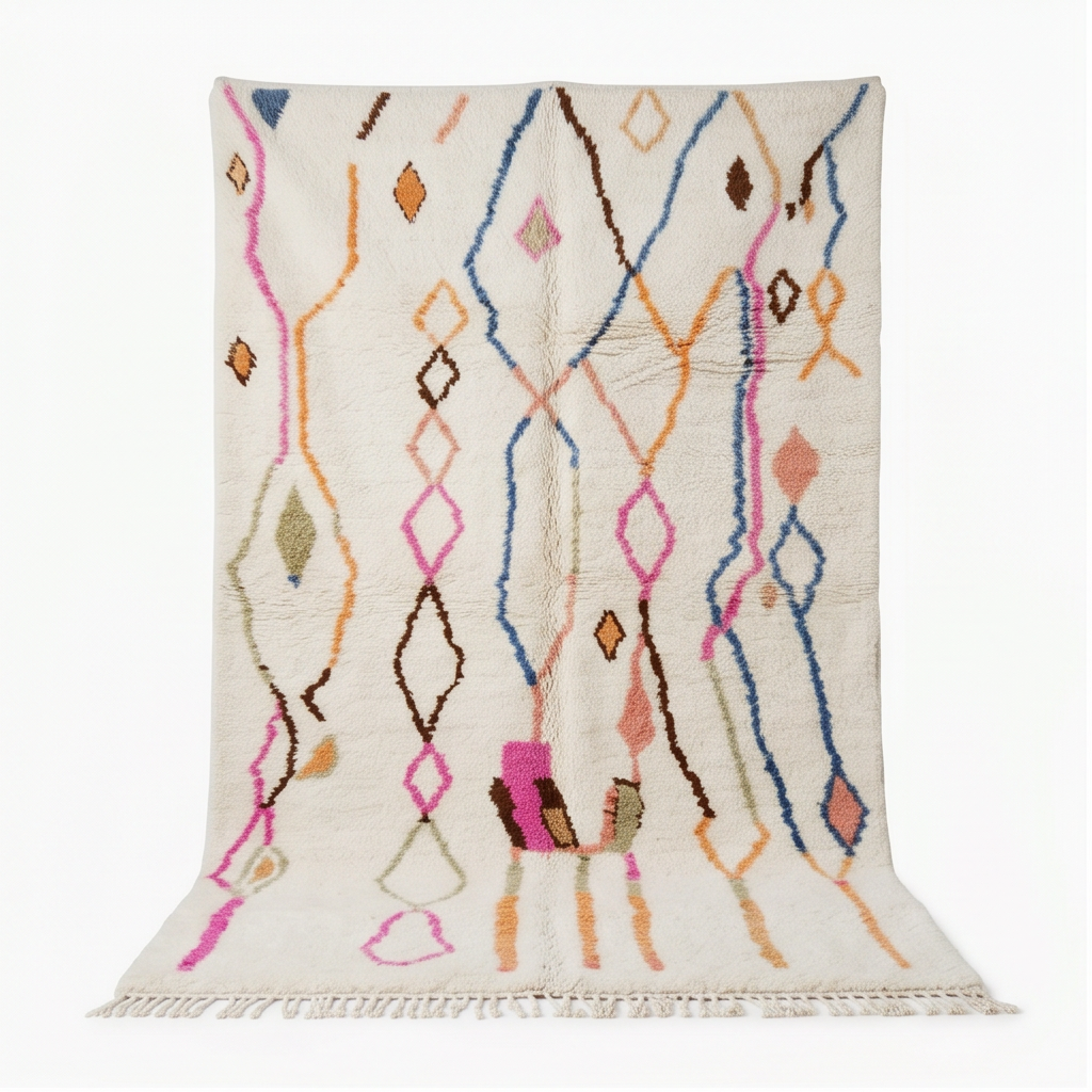 Tapis berbère Azilal aquarelle