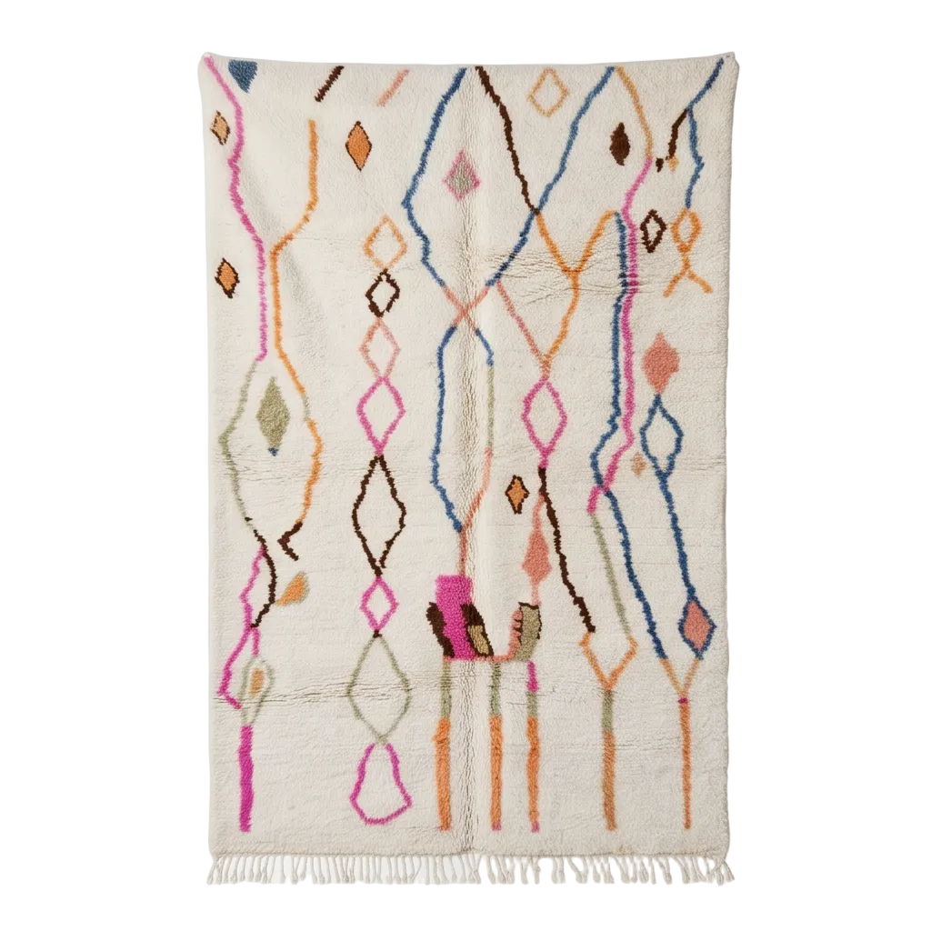 Tapis berbère Azilal aquarelle