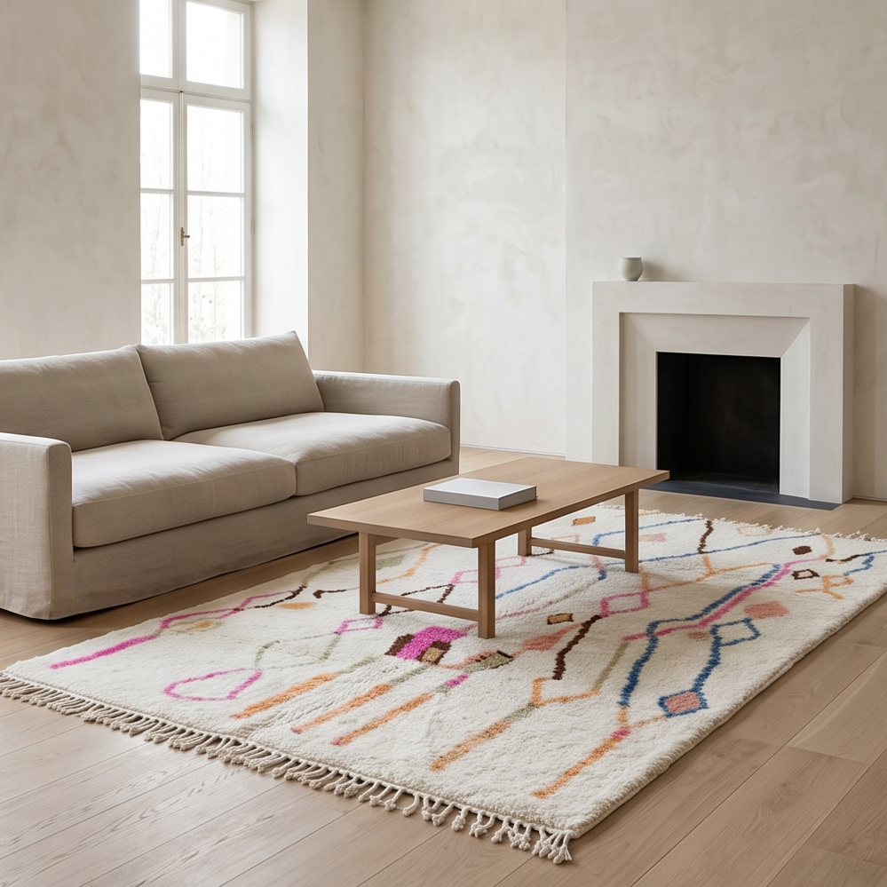 Tapis berbère Azilal aquarelle