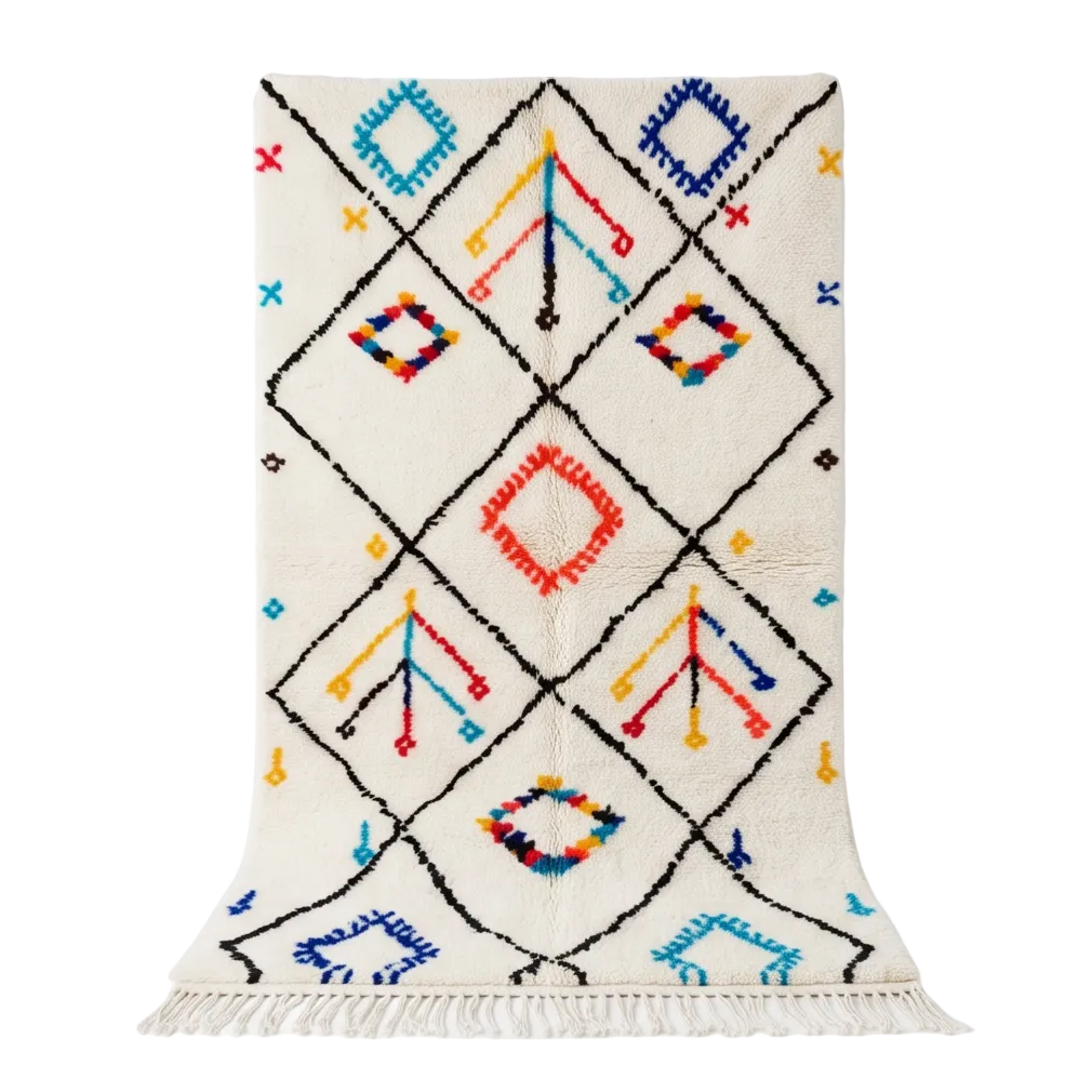 Tapis Beni Ouarain à motifs Azilal