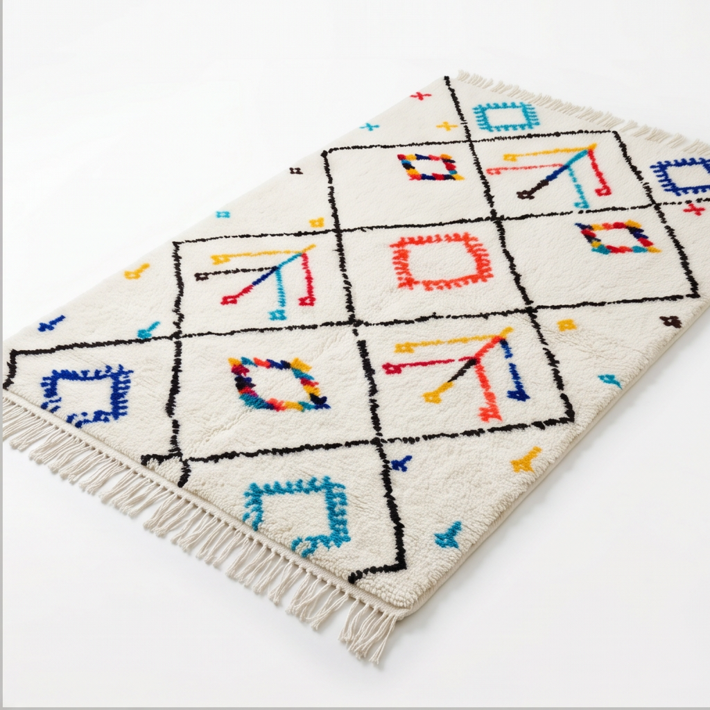 Tapis Beni Ouarain à motifs Azilal