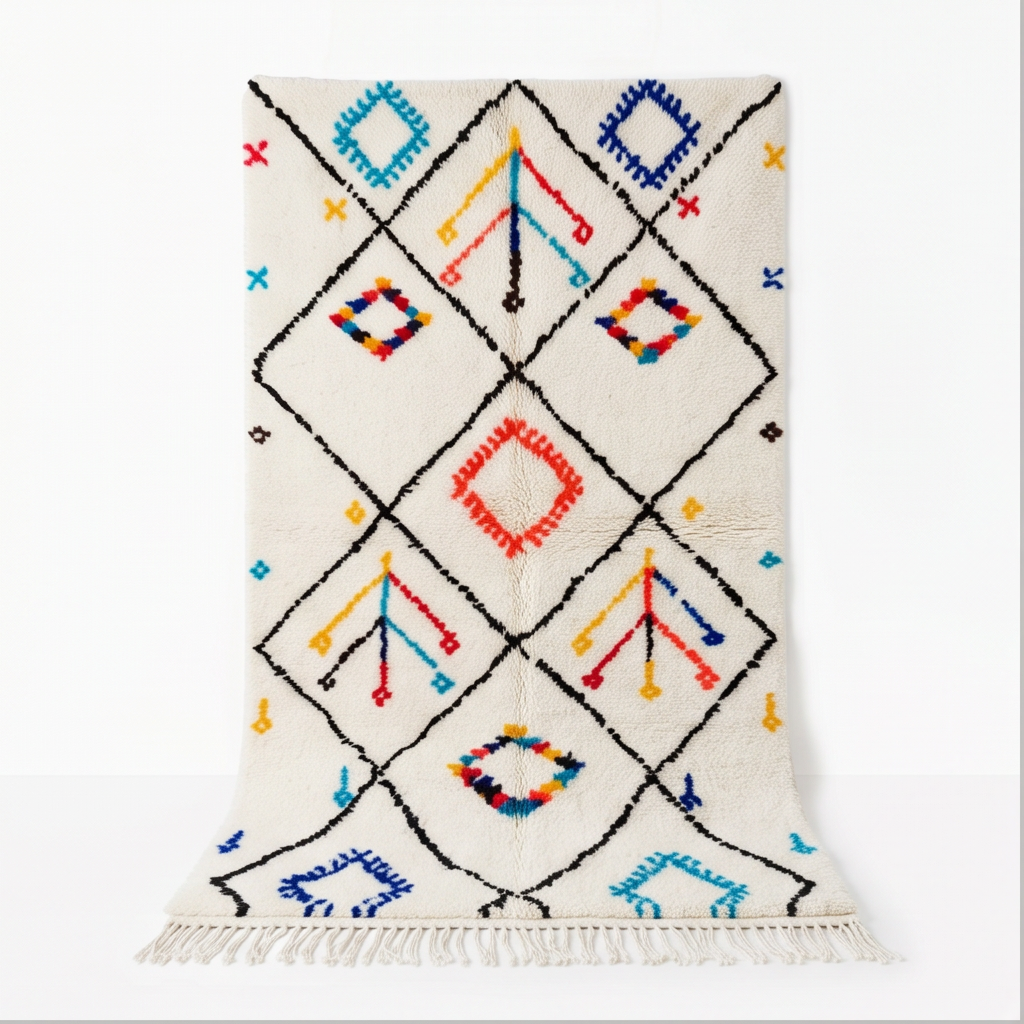 Tapis Beni Ouarain à motifs Azilal