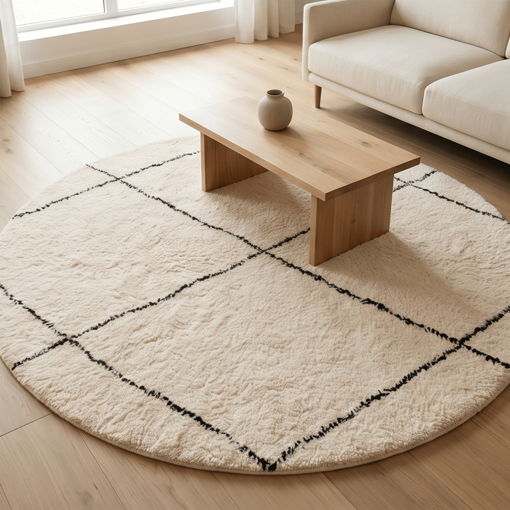 Tapis berbère Rond losanges - Sur mesure
