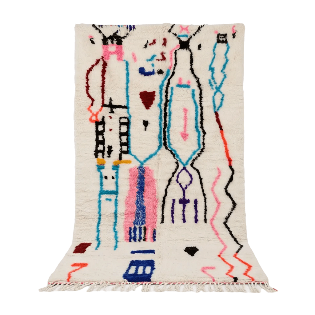 Tapis marocain Azilal multicolore 200x300 cm