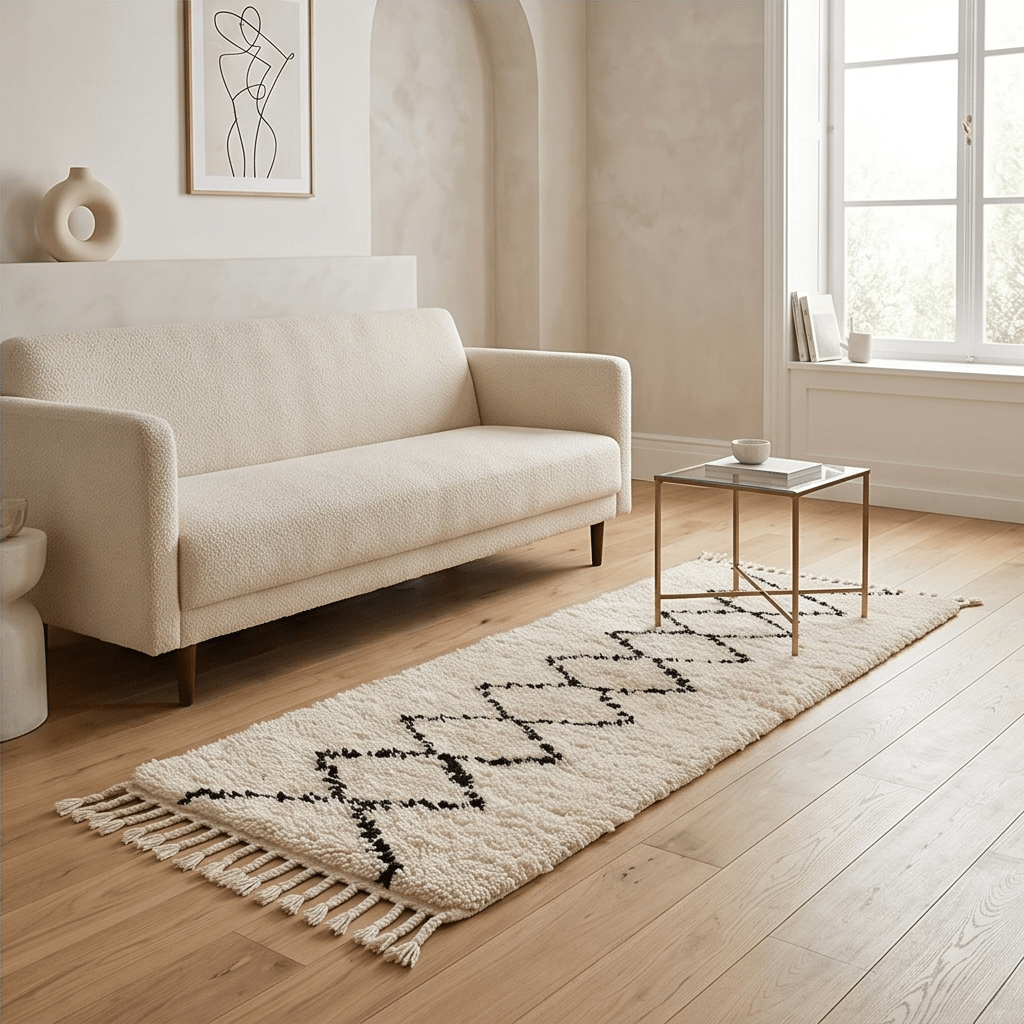 Petit tapis de couloir Béni Ouarain