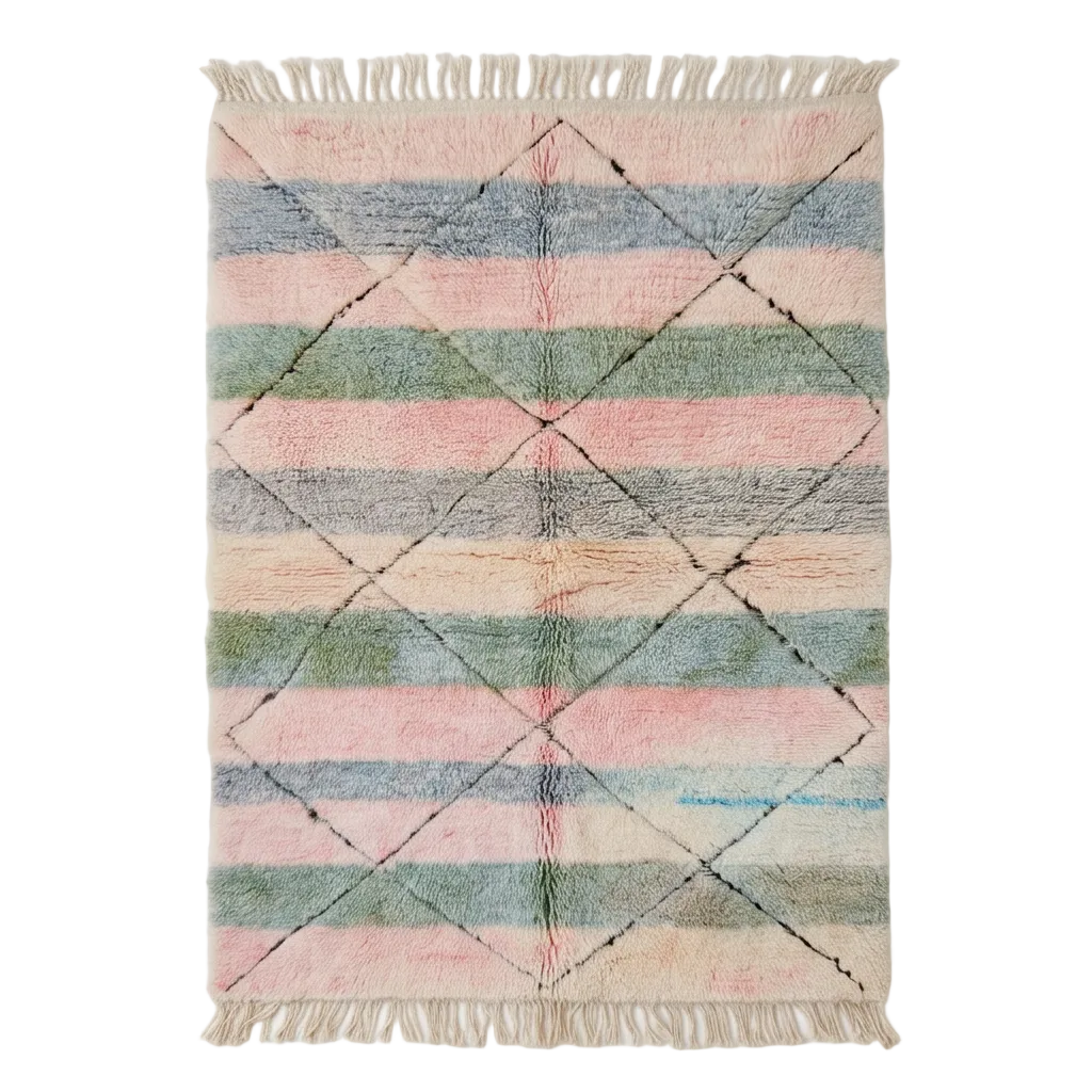 Tapis berbère doux pastel