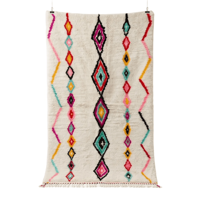 Tapis berbère à losanges colorés