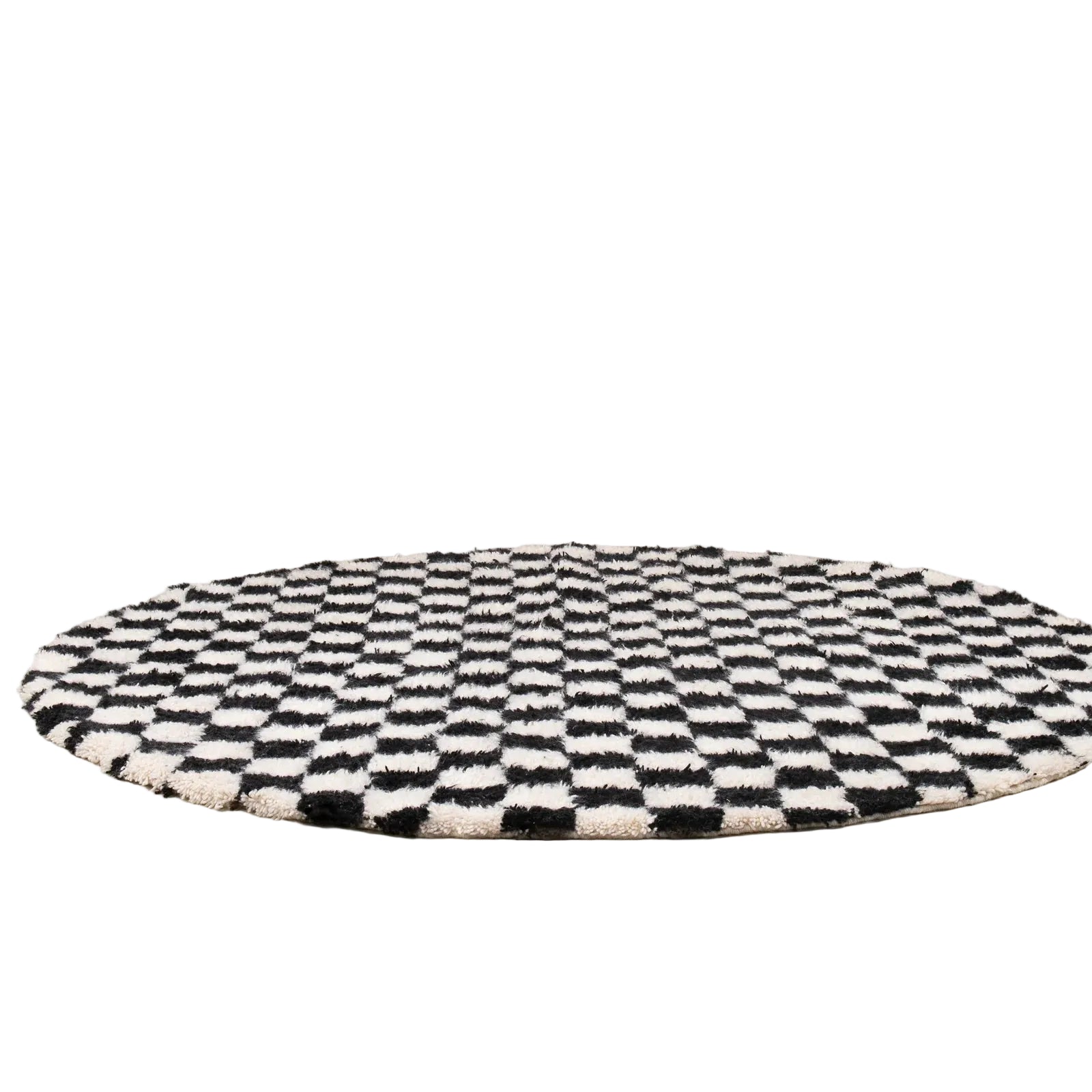 Tapis berbère rond damier - Sur mesure