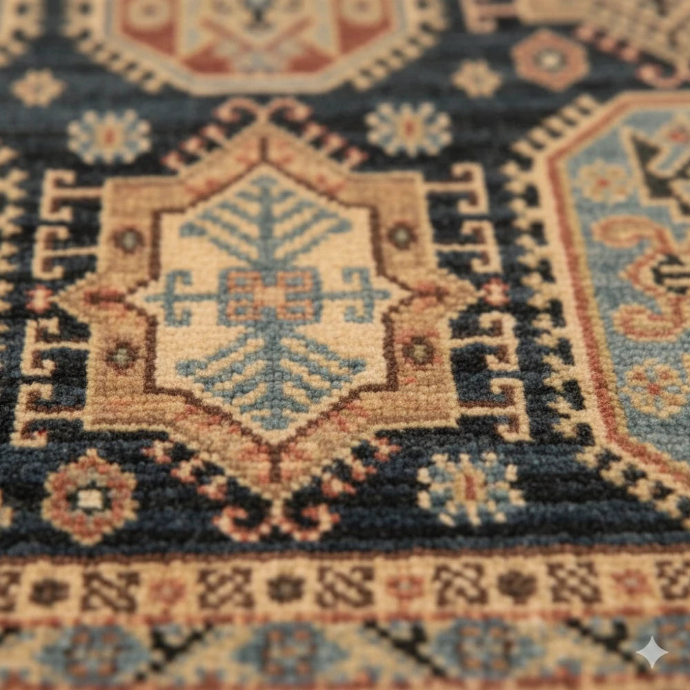 Tapis perse beige et noir AJNA