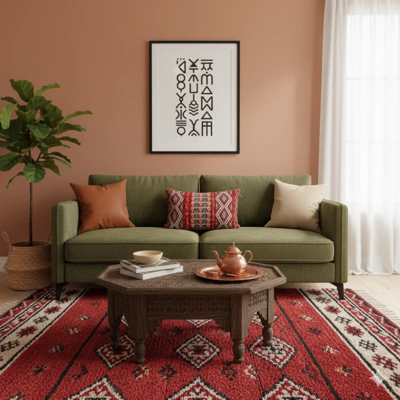 Coussin Kilim vintage bohème