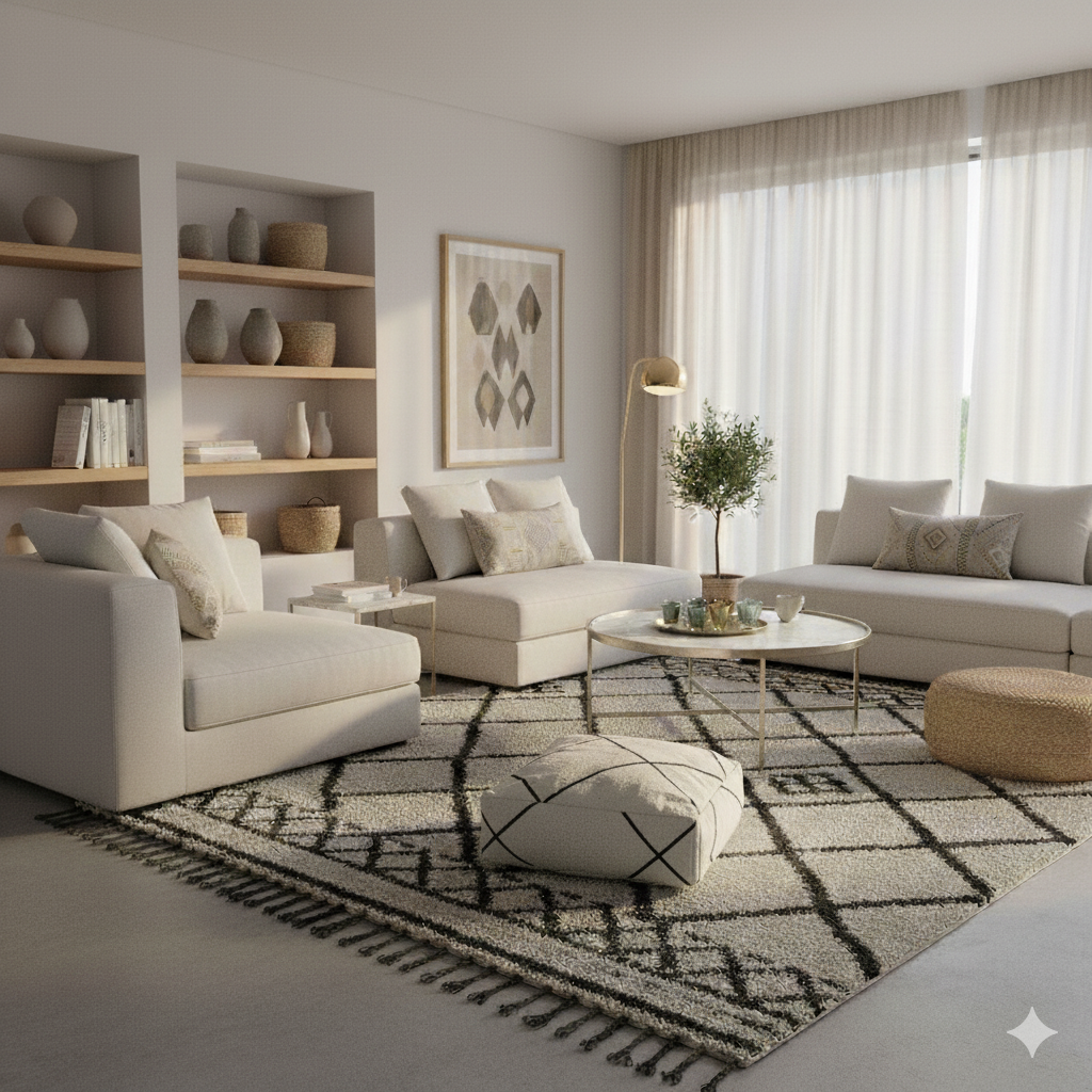 Pouf Béni Ouarain en Laine