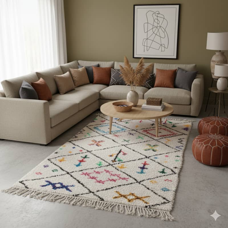 Tapis berbère coloré <br> 120x180 cm