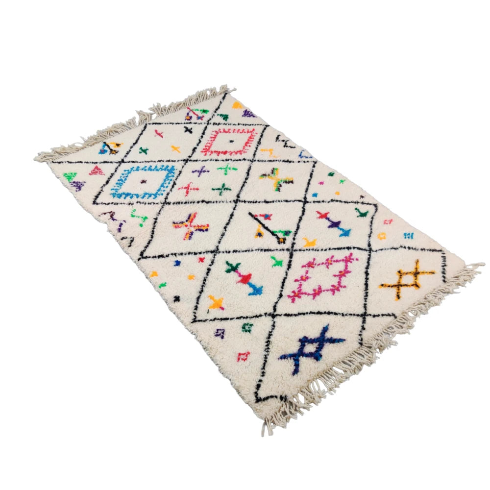 tapis marocain motifs coloré
