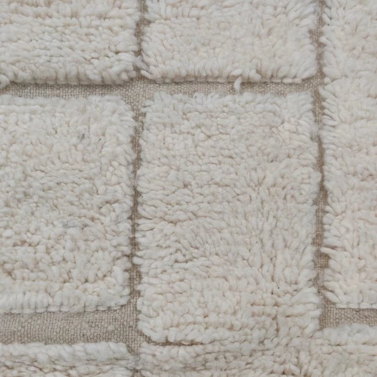 detail du tapis berbere blanc