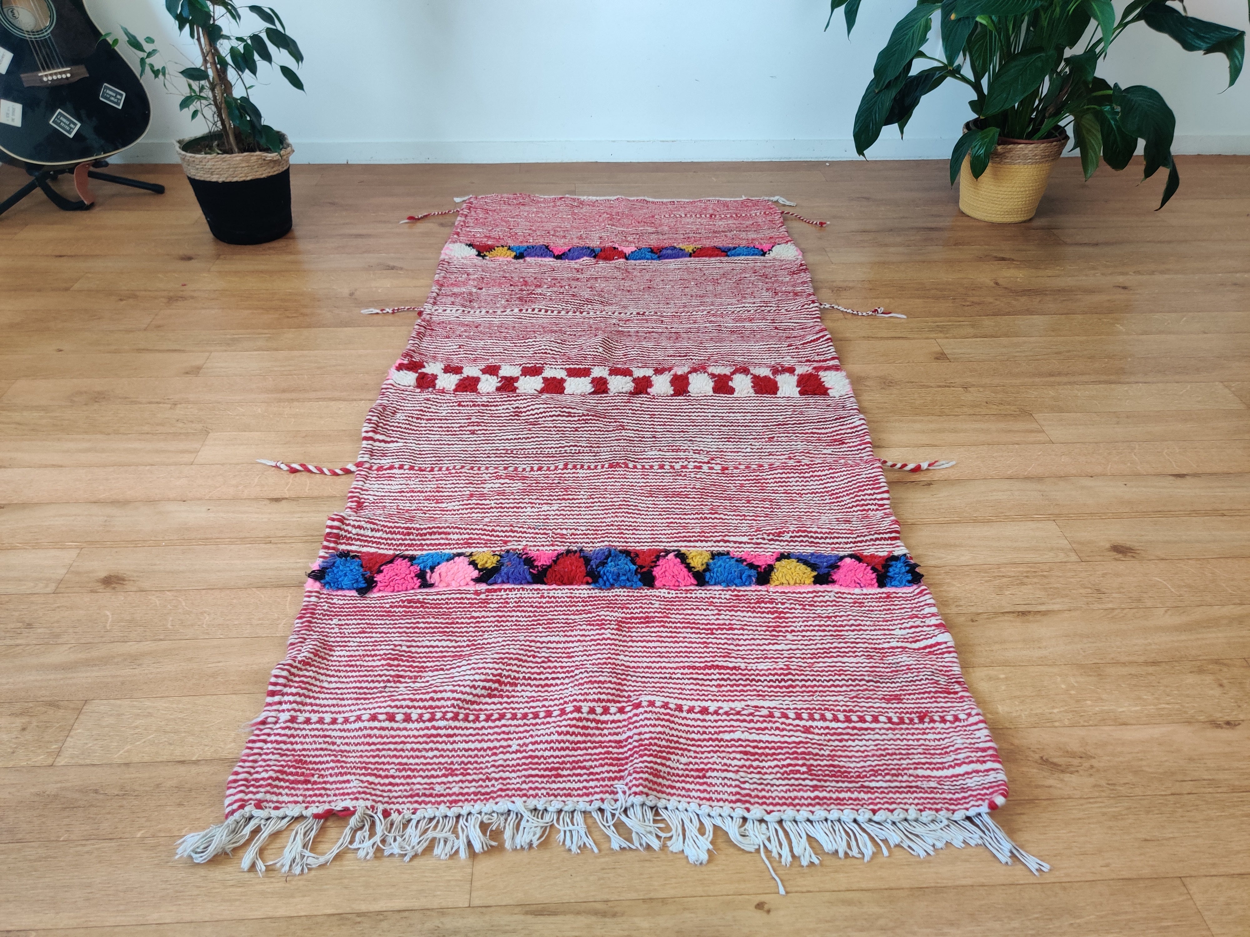 Tapis Zanafi rouge <br> 90x200 cm