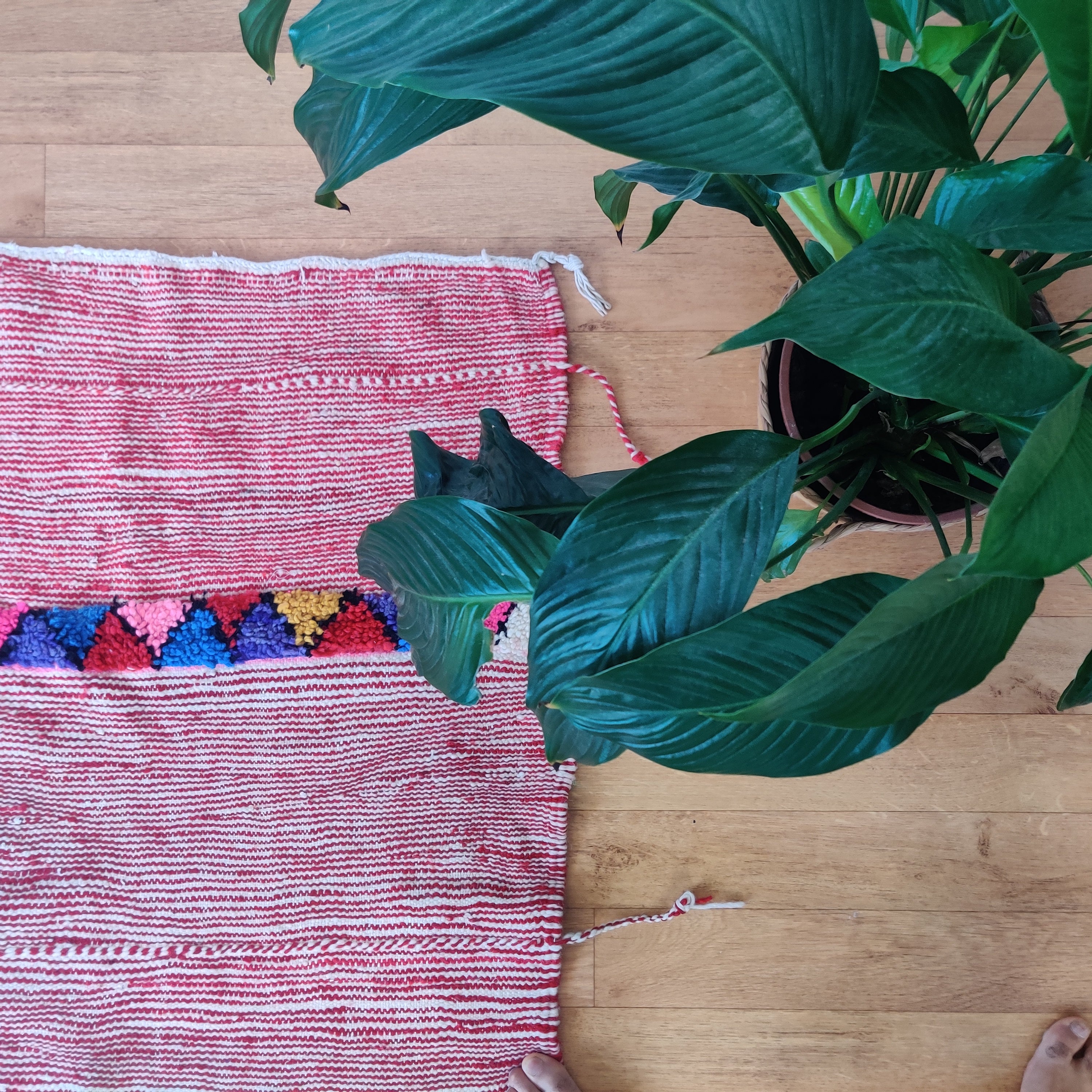 Tapis Zanafi rouge <br> 90x200 cm