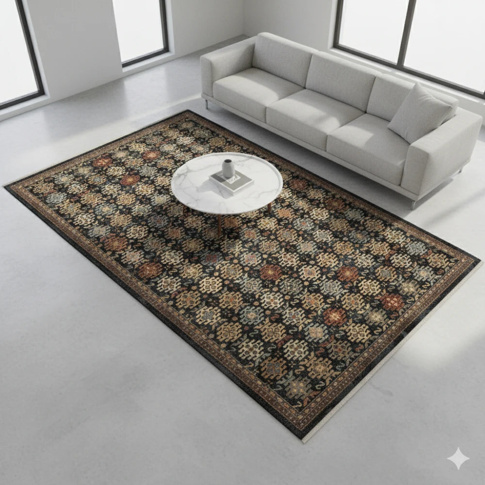 Tapis antique style oriental Noir