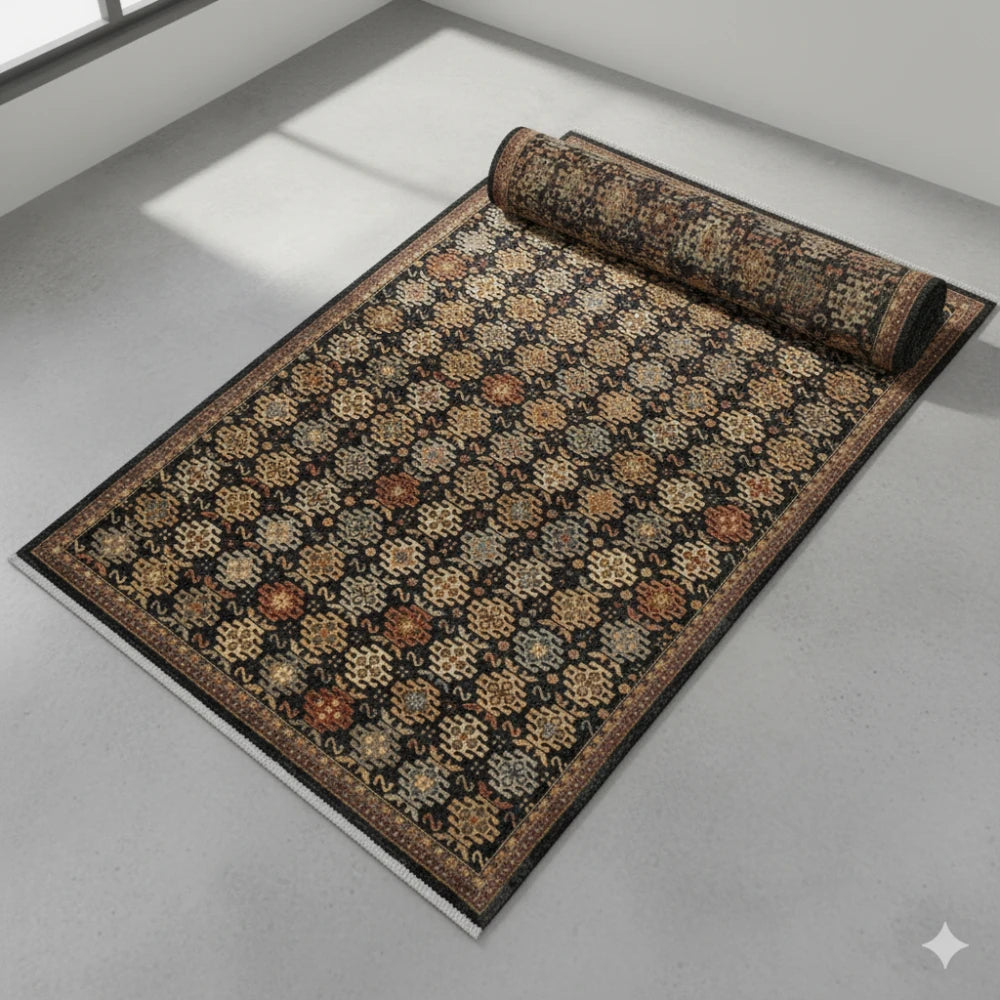 Tapis antique style oriental Noir