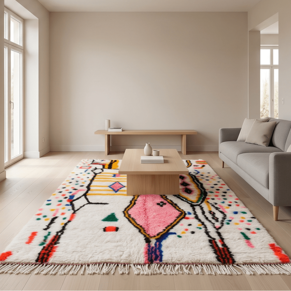 Tapis berbère Azilal symboles tribaux