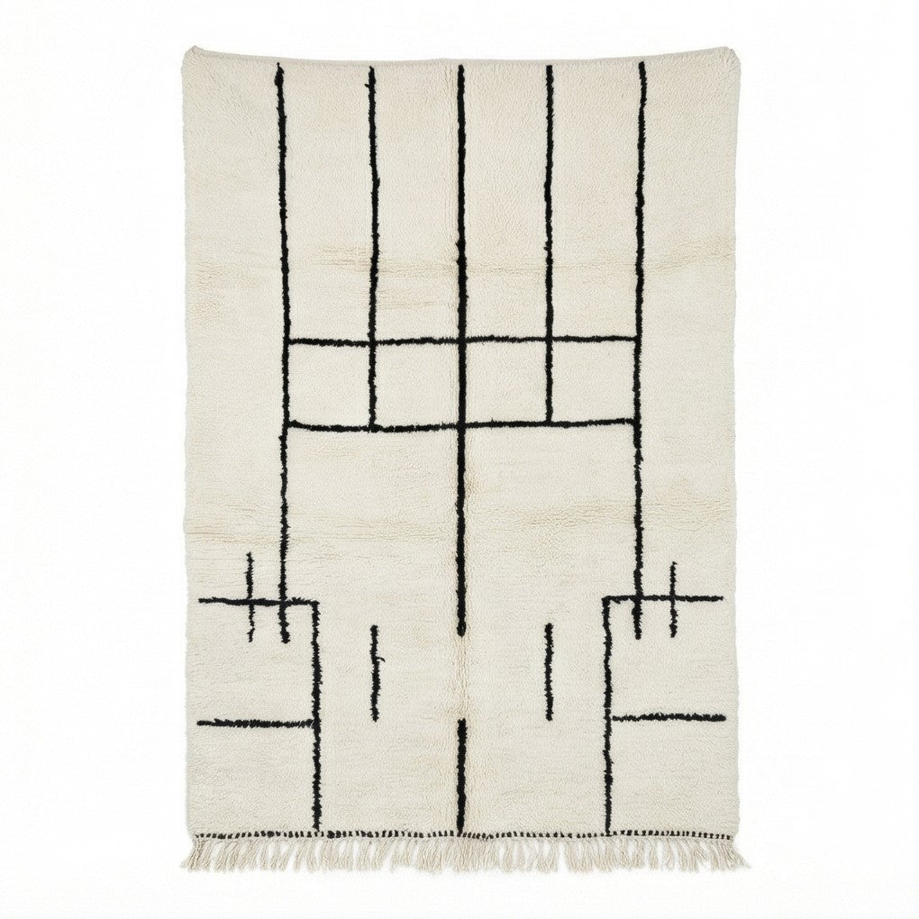 Grand tapis marocain graphique 200x300 cm