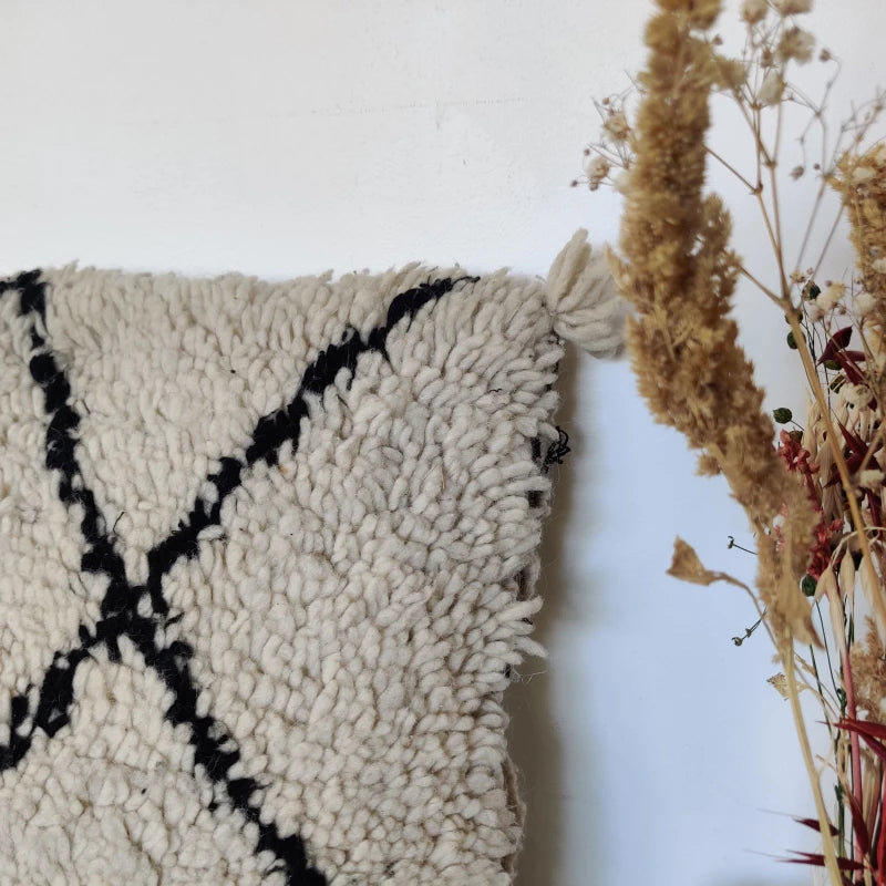 Coussin Béni Ouarain à losange - Blanc / Beni Ouarain -