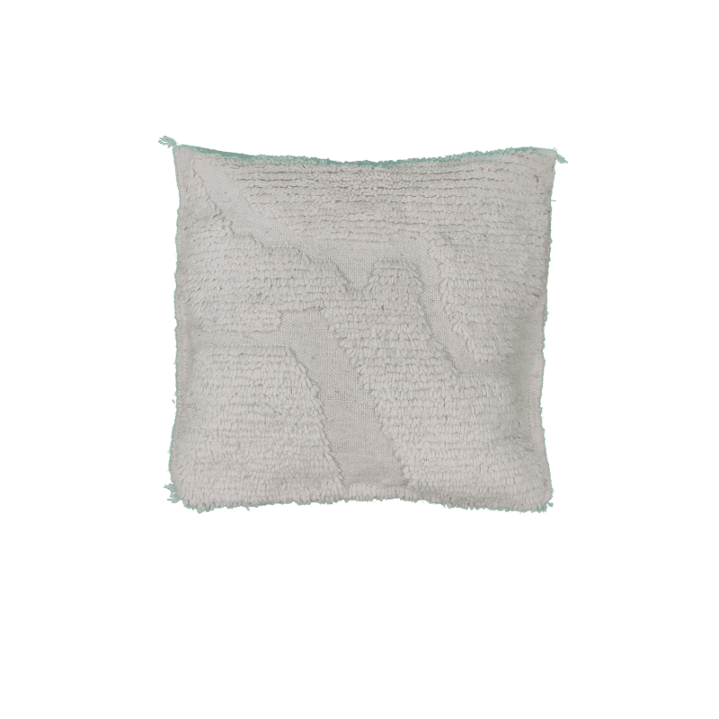 Coussin marocain blanc Vintage motif creux