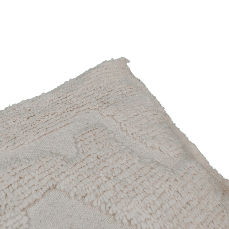 Coussin style Beni Ouarain blanc Vintage motif creux