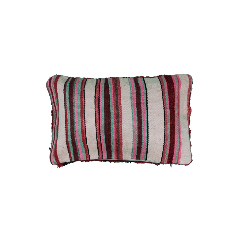 Coussin Berbère Rouge vermeil et noir ambiance boho chic