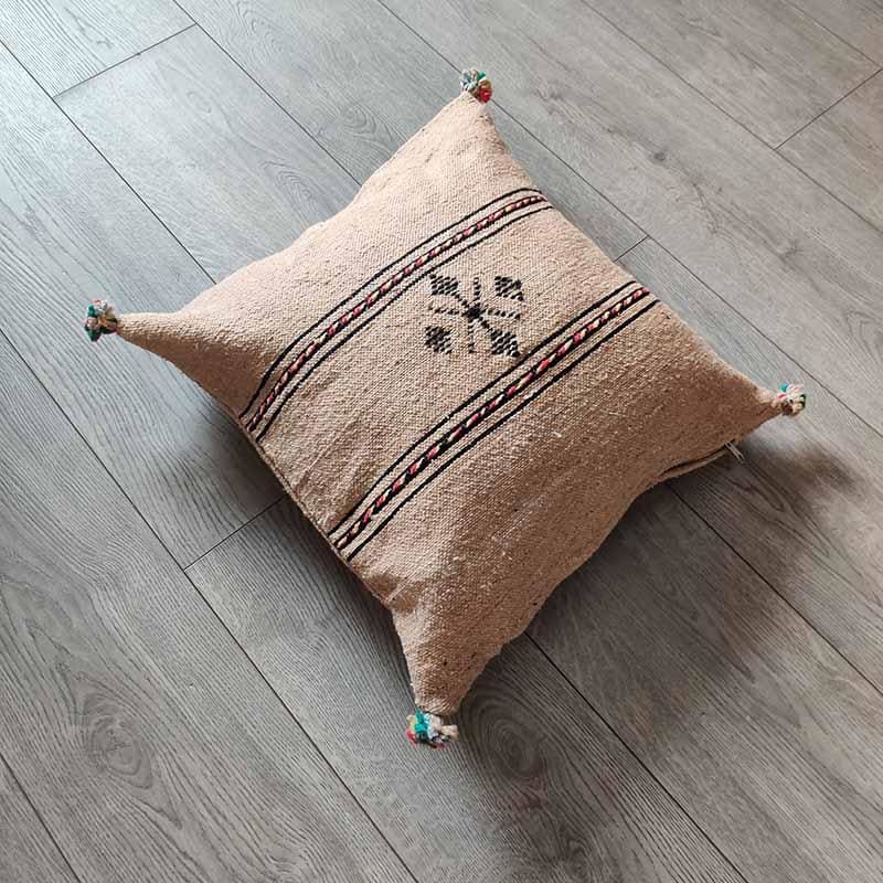 coussin marocain beige