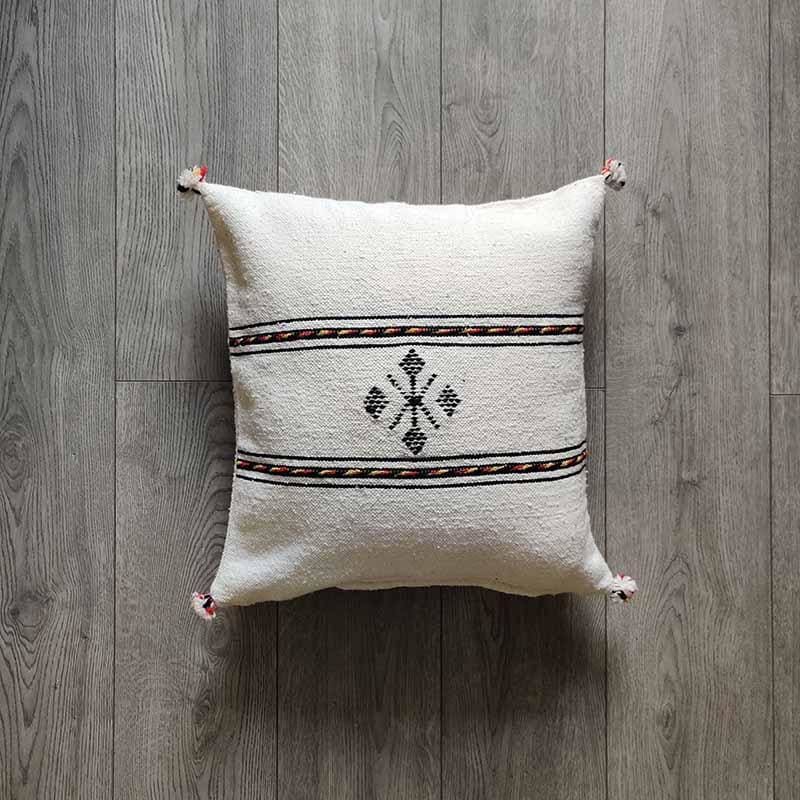 coussin marocain blanc