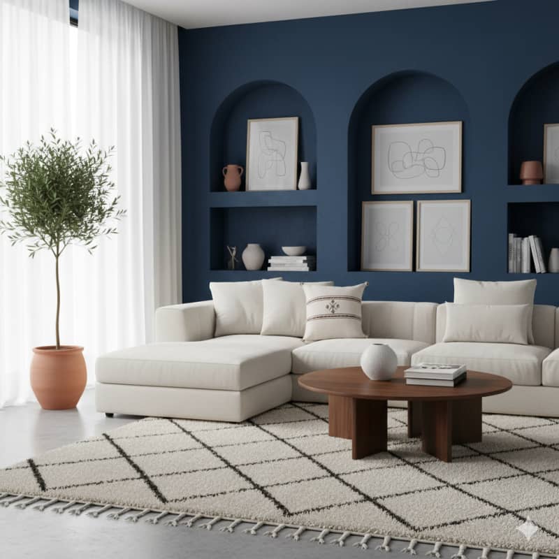 Coussin Berbère Blanc en Coton