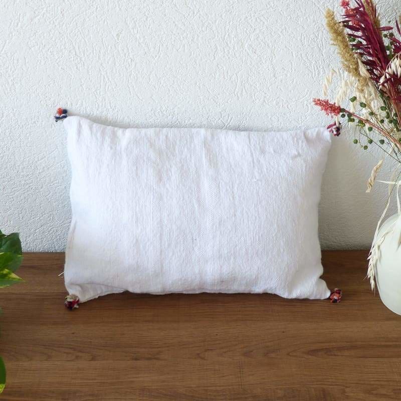 housse de coussin berbere blanche