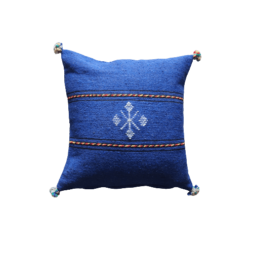 coussin berbère bleu