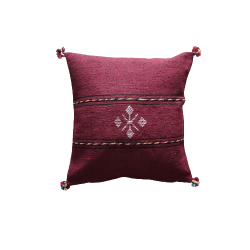 coussin bordeaux