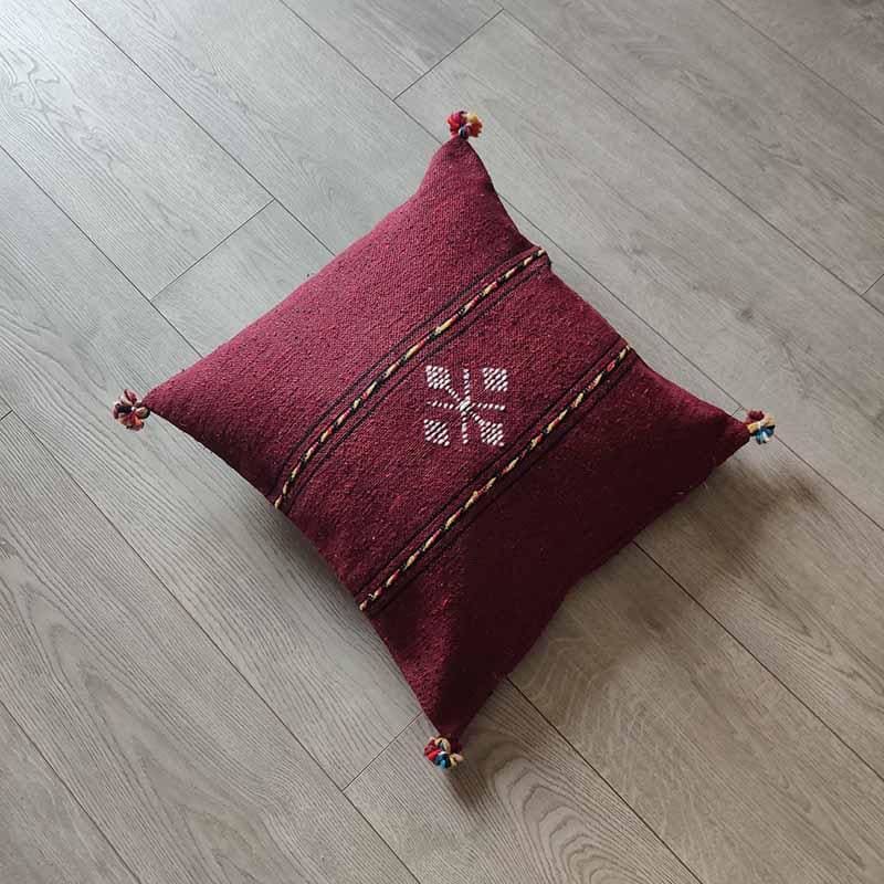 coussin marocain bordeaux