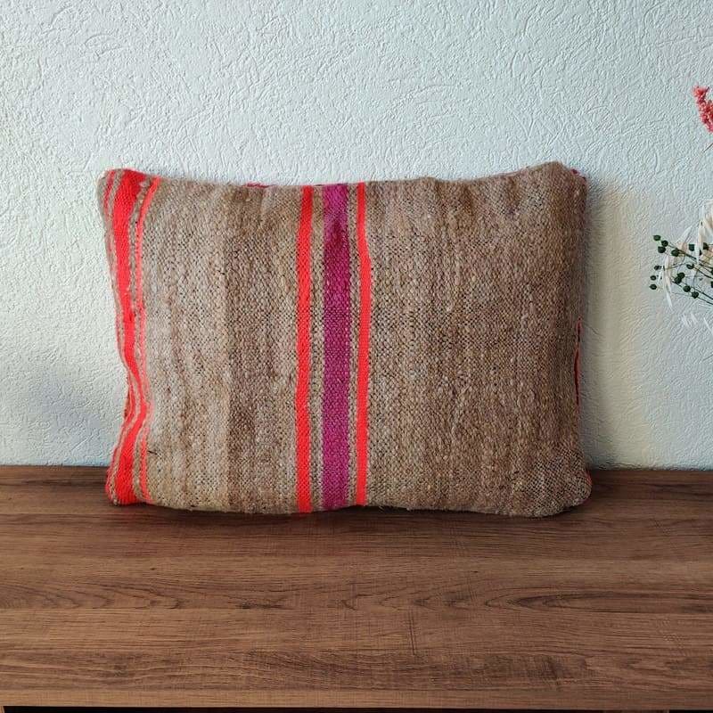 coussin kilim marocain marron