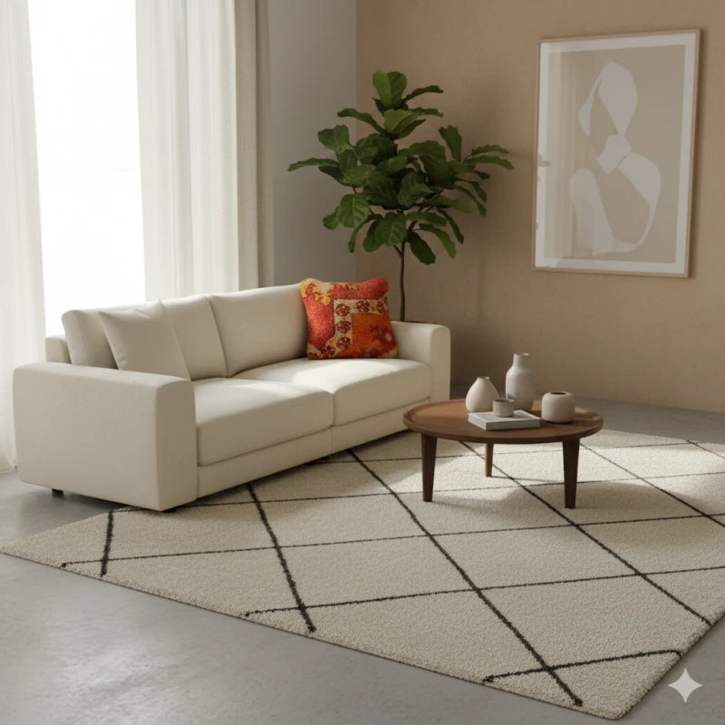 Coussin Berbère Boujad Orange Rouge<br> 40x40 cm